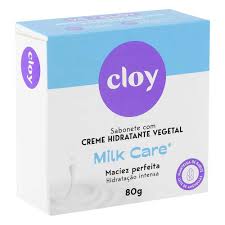 SABONETE COM CREME HIDRATANTE VEGETAL MACIEZ PERFEITA MILK CARE CLOY 80G