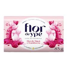 SABONETE FLOR DE MACA E FRAMBOESA E AVELA LIVRE DE PARABENOS FLOR DE YPE 85G