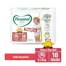 FRALDAS DESCARTAVEIS XG PANTS PERSONAL BABY PREMIUN 18UNI