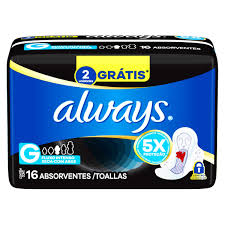 ABSORVENTE G COM ABAS ALWAYS 5X PROTECAO FLUXO INTENSO SECA 16UNI