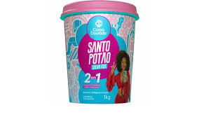 CREME PARA PENTEAR SANTO POTAO SALVA FIOS 2 EM 1 CORPO DOURADO 1KL