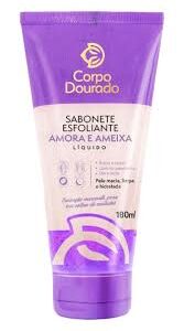 SABONETE ESFOLIANTE LIQUIDO AMORA E AMEIXA CORPO DOURADO 180G